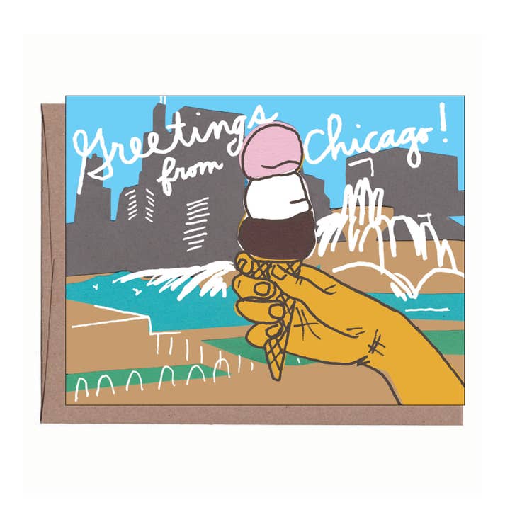 La Familia Green – wholesale Vardagliga hälsningskort – Stad/stat glass gratulationskort0