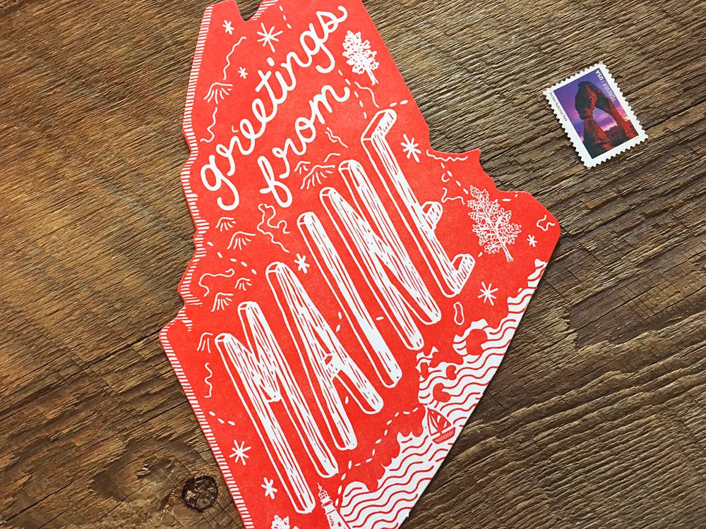 Noteworthy Paper & Press – Postal por atacado – Cartão postal do estado do Maine5