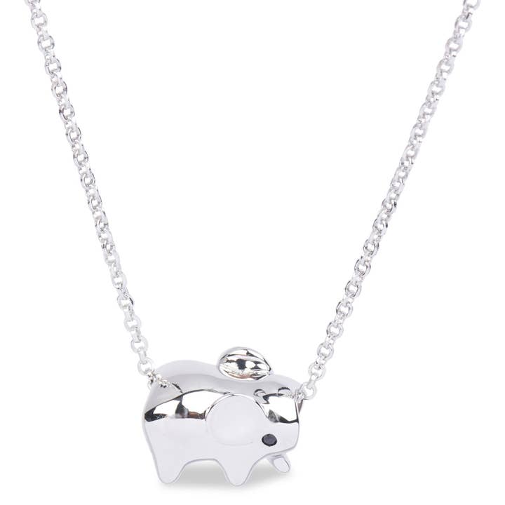 COLLAR DE CADENA ROLO CON COLGANTE DE ELEFANTE para venta al por mayor de Xtinctio