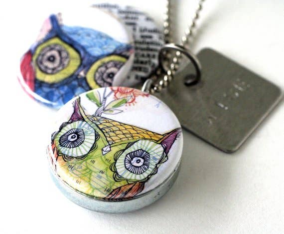 Polarity - Wholesale Locket Necklace - Owl Locket Necklace0