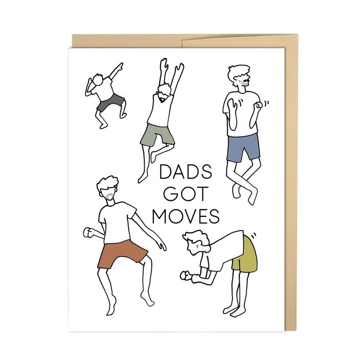 Dad Got Moves Card for wholesale by New Moon Paper Goods