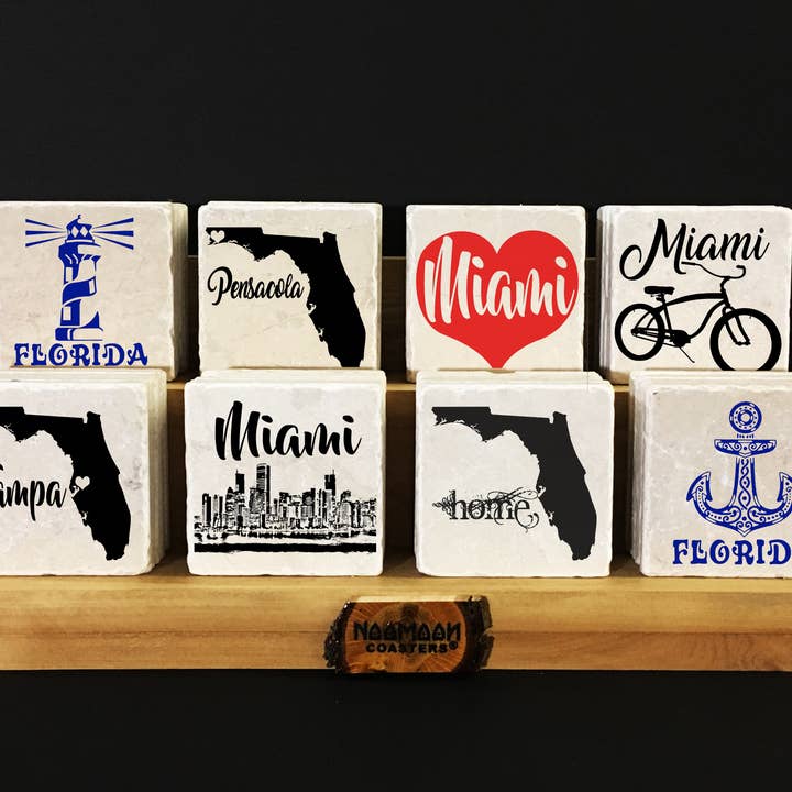 Noomoon - Wholesale Coasters - Miami Skyline Coaster2