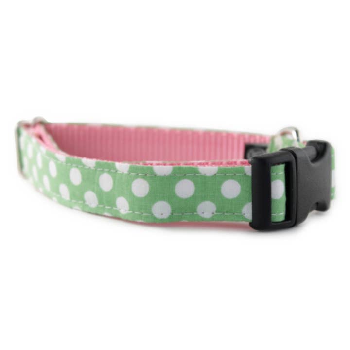 Collier pour chien Lime Dot Taille S pour la vente par Sophisticated Pup