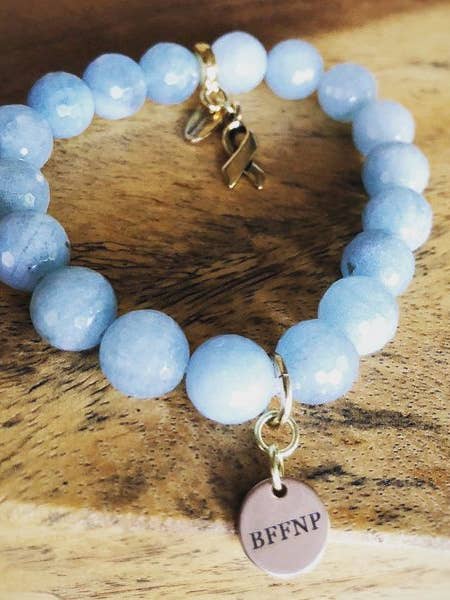 Braccialetto Power of Awareness — Acquamarina per la vendita all'ingrosso da parte di Fearless Memories Jewelry