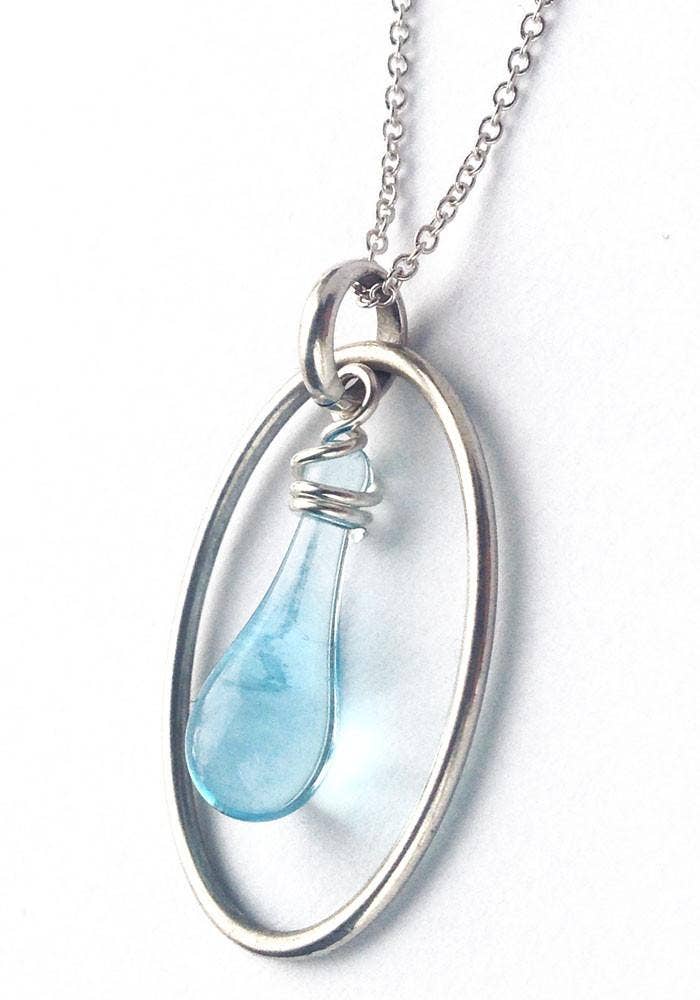 Sundrop Jewelry - Wholesale Pendant/Charm Necklace - Cameo Glass and Silver Necklace6