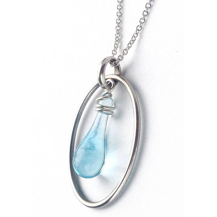 Sundrop Jewelry - Wholesale Pendant/Charm Necklace - Cameo Glass and Silver Necklace6