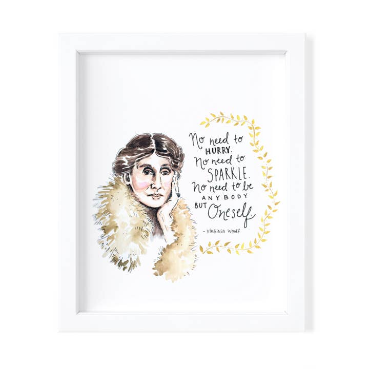 Dat is wat ze zei: Virginia Woolf - 8x10 Fine Art Print voor wholesale door Kimothy Joy