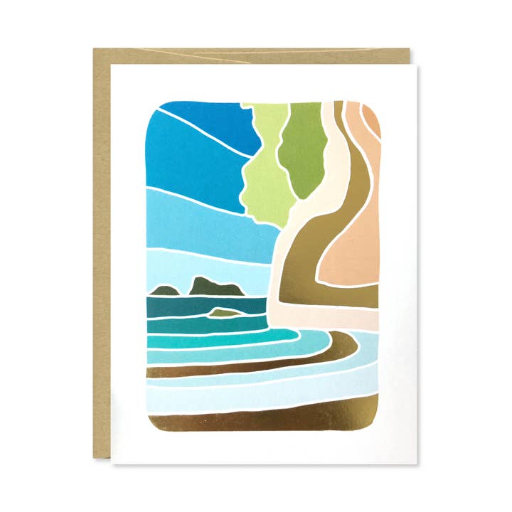 Cathedral Cove - Tarjeta en blanco para venta al por mayor de Row House 14