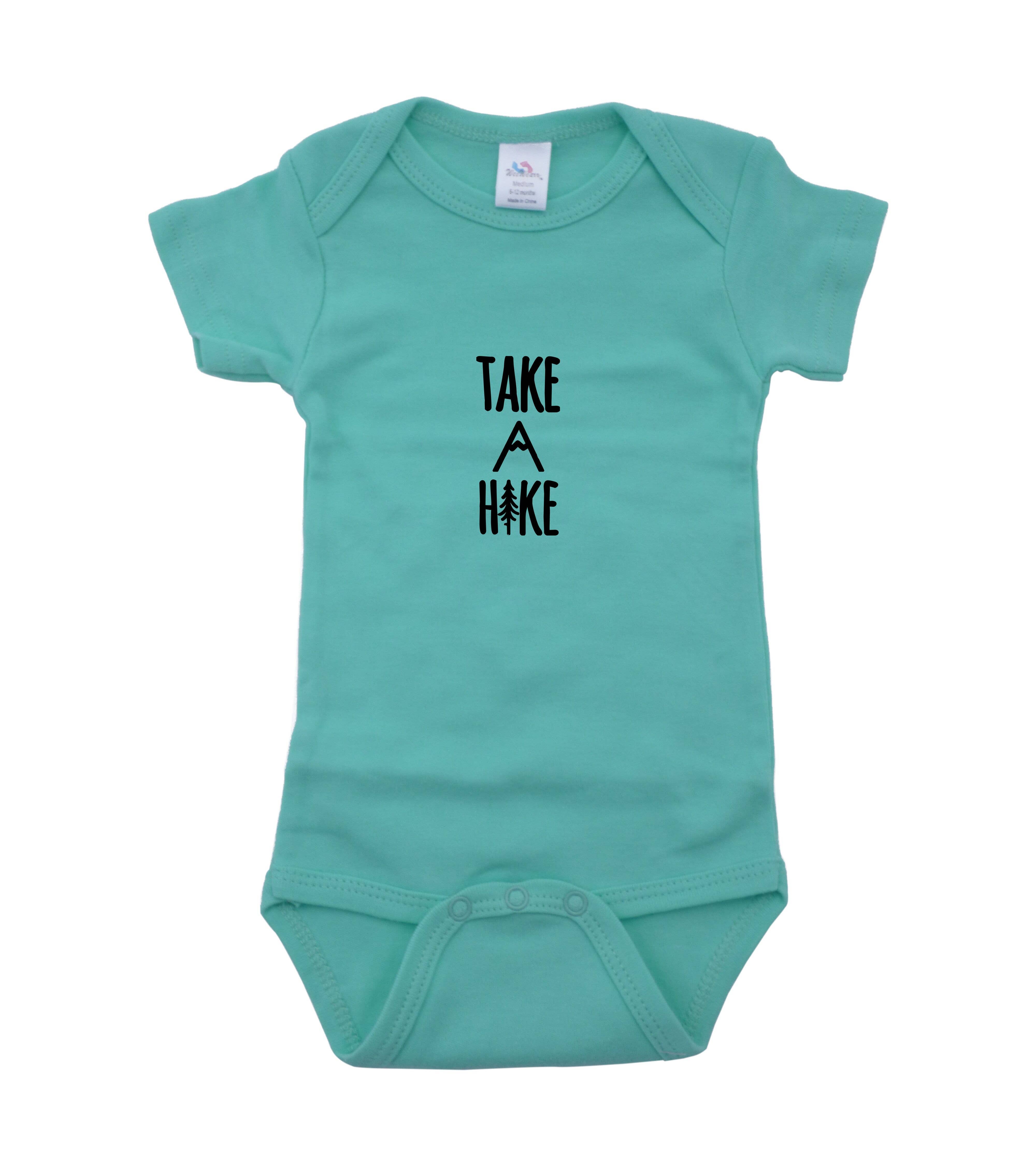 Outdoorable Apparel - Wholesale Bodysuit (Non-Footed) - Baby - Mint with Black Take A Hike Onesie0