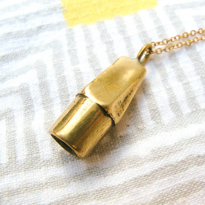 SOLID BRASS ERASER NECKLACE for wholesale by Alphabet Studios