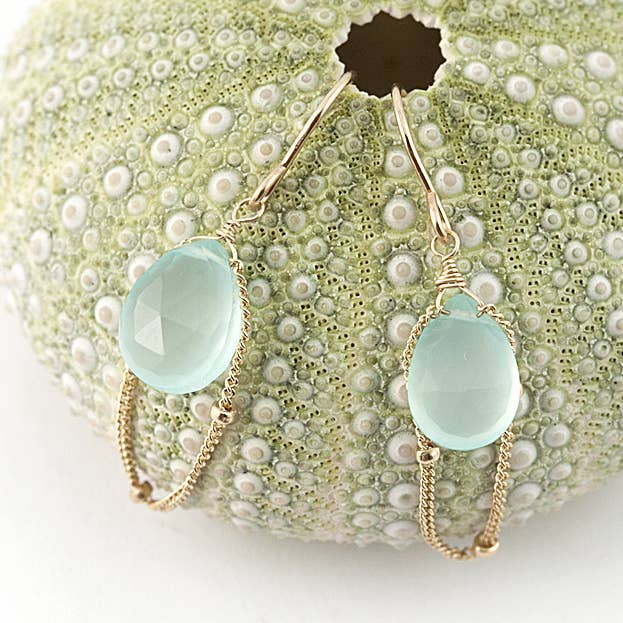 Boucles d'oreilles ange par la mer pour la vente par Midori Jewelry Hawaii