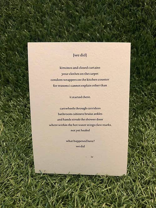 We Did Poetry for wholesale by My Poet Is A Pervert