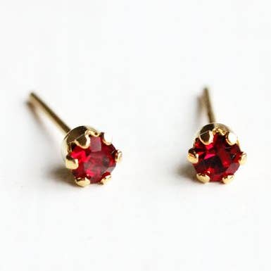 Diament Jewelry – wholesale Stud/post earrings – Red Crystal Studs0