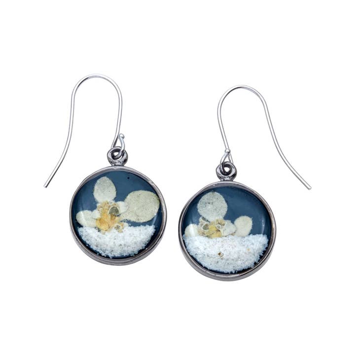 Shari Dixon – Engroshandel Hængeøreringe og creoløreringe – „Sukkulenter“ Silverleaf runde øreringe