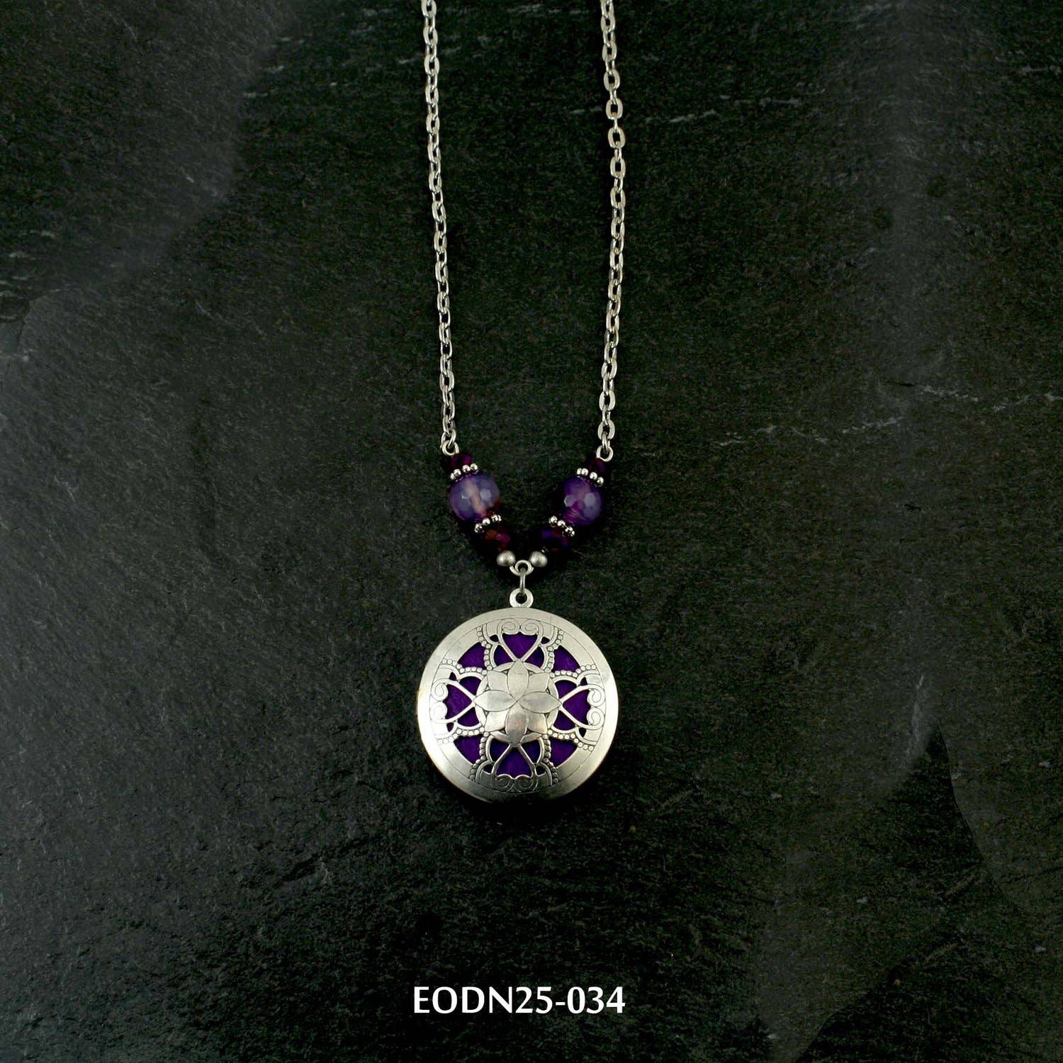 AAOTE - Wholesale Aromatherapy Necklace - Aromatherapy Locket Essential Oil Diffuser Necklaces on Beaded Chain 11