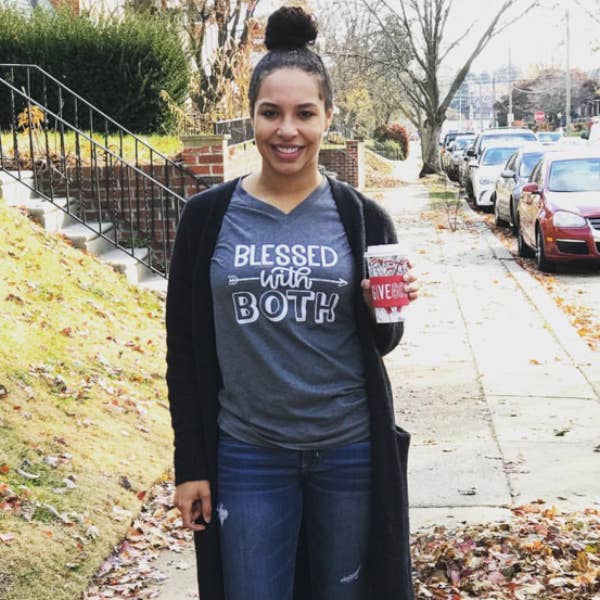 Blessed With Both Mom Tee for wholesale by spillthebeansetc