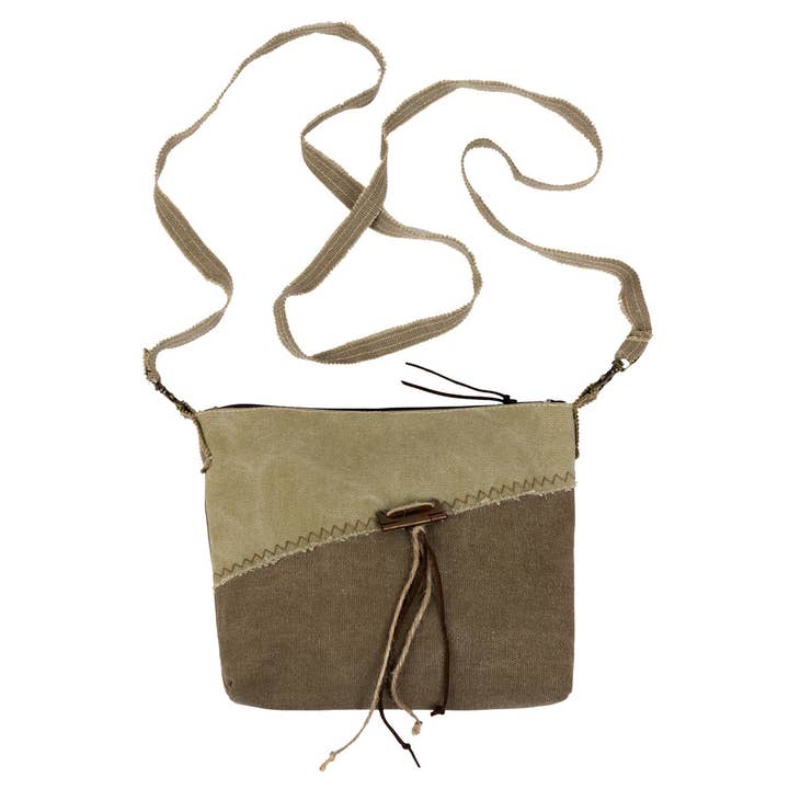 Chloe - Sand Zipper Pouch with Strap for wholesale by ReLoved by Honey and Me featuring Simply Saguaro