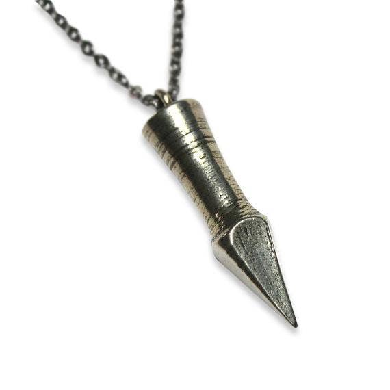 Mens Silver-Toned Arrowhead Pendant Necklace Made Of Stainless Steel |  Classy Men Collection