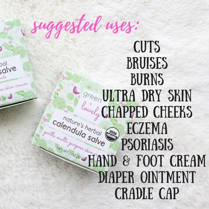 green + lovely - Wholesale Verzorgende zalf/balsem/crème - Nature's Herbal Calendula Salve, biologisch ongeparfumeerd - eczeem2