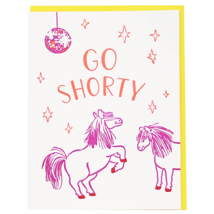 Smudge Ink - Wholesale Birthday Card - Dancing Ponies Birthday Card