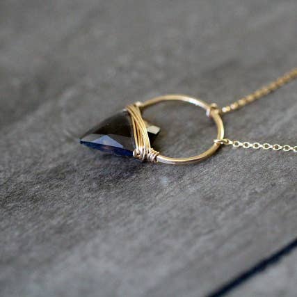 Albatross Necklace - Smoky Quartz for wholesale by Saressa Designs