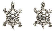 Indigo Sterling Silver - Venta al por mayor Pendientes de botón/aretes de poste - Perno de tortuga