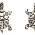 Indigo Sterling Silver - Venta al por mayor Pendientes de botón/aretes de poste - Perno de tortuga0