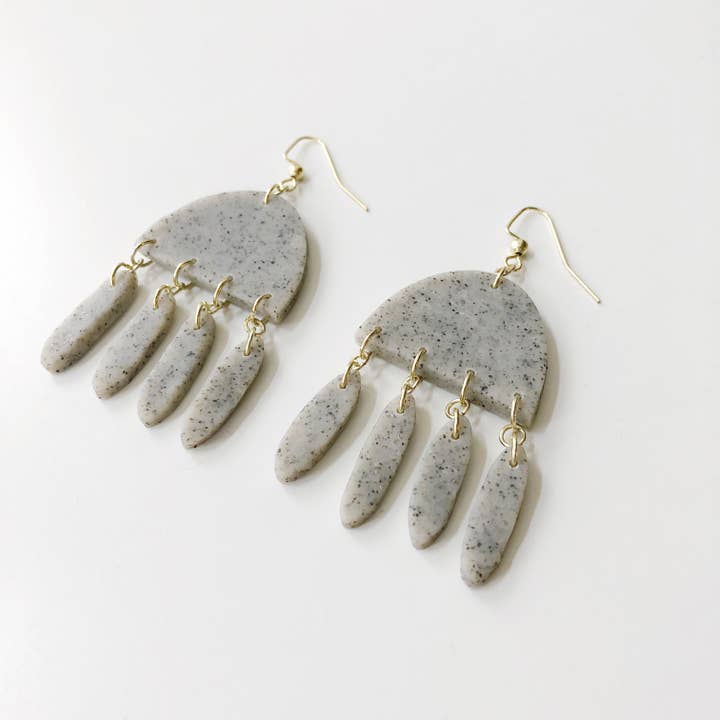 Harlow Earrings - Granite for wholesale by Like Wildflower