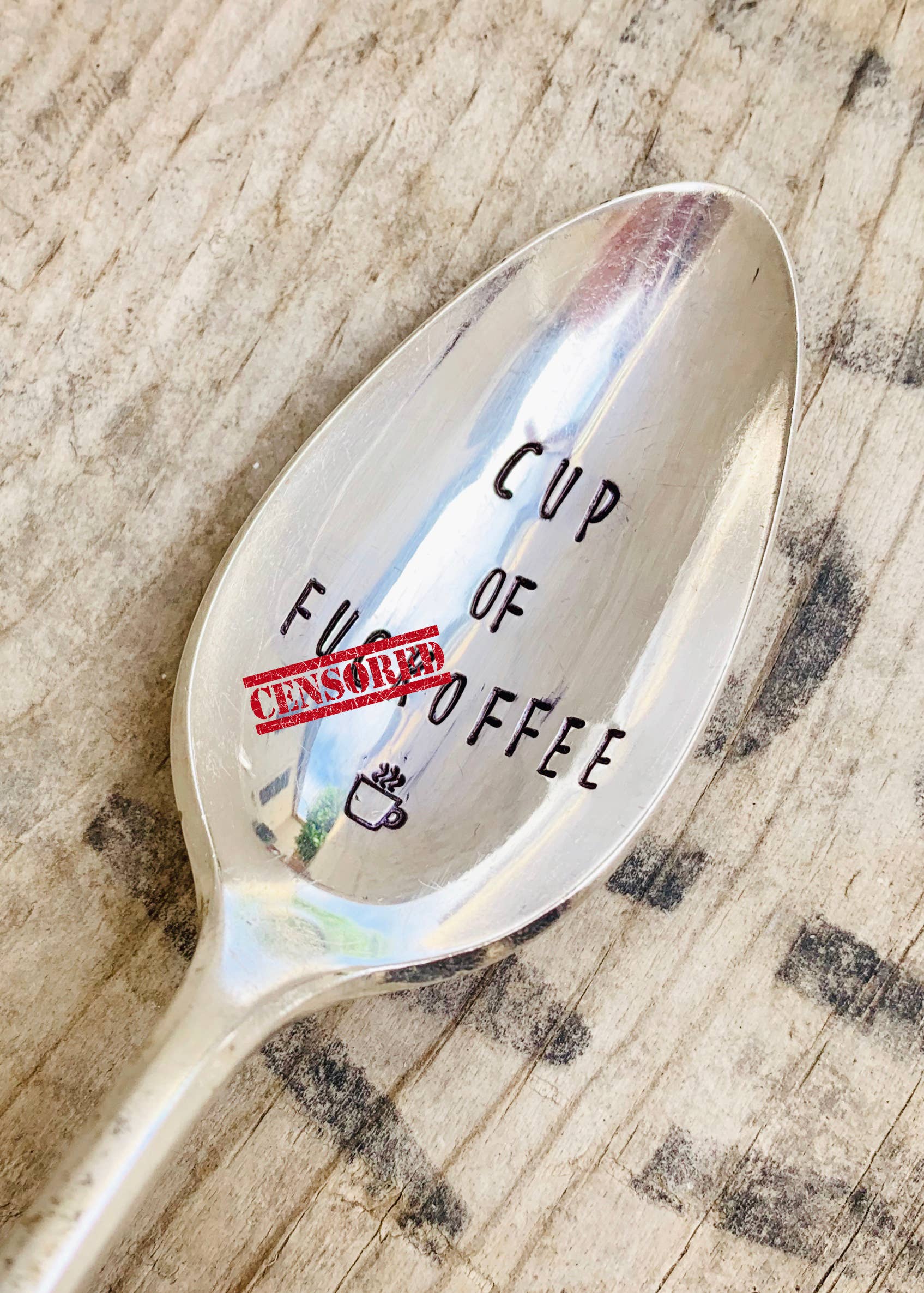 Pumpernickel and Wry – Engroshandel Bordske (bestik) – Naughty Coffee Tema Håndstemplede Vintage sølvskeer3