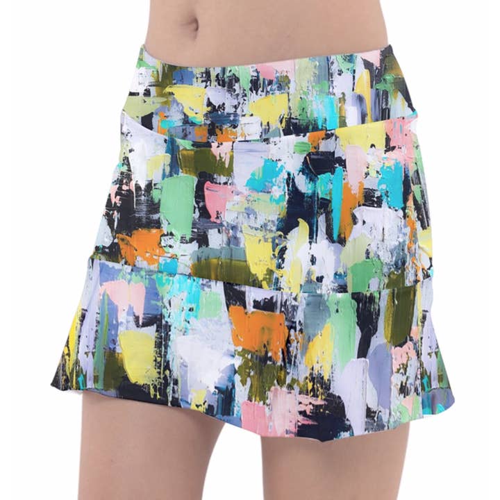 Tennisrock mit Zitrone und Aqua für den Großhandel von EmBellish Active