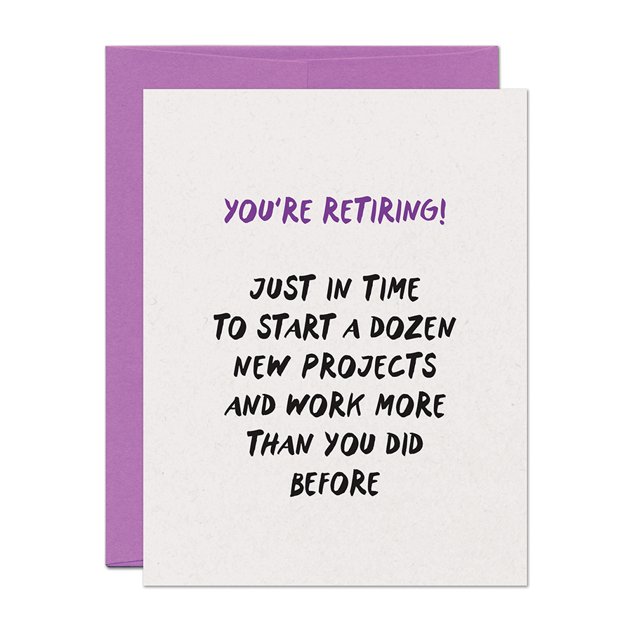 Warren Tales - Wholesale Retirement Card - More Projects Retirement Congratulations Card0