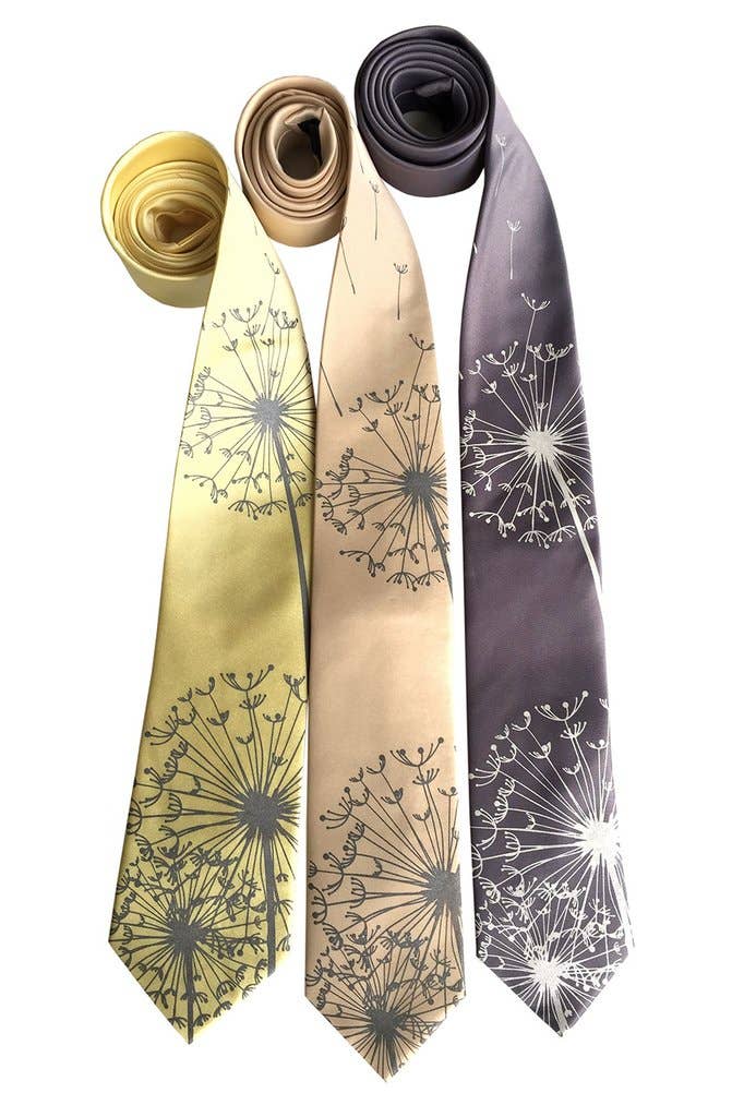 Cyberoptix Tie Lab - Wholesale Necktie - Men's - Dandelion Print Necktie1