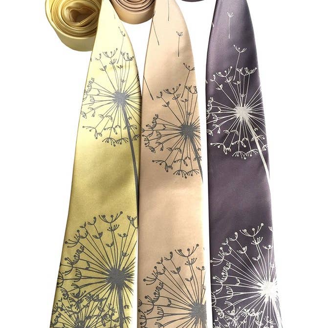 Cyberoptix Tie Lab - Wholesale Necktie - Men's - Dandelion Print Necktie1
