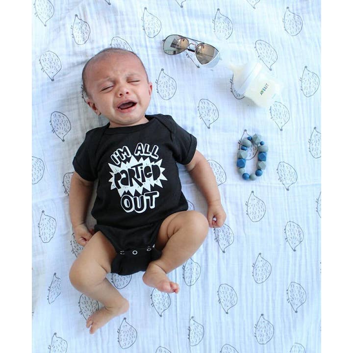 spillthebeansetc - Wholesale Screen Printed T-Shirt - Kids - All Partied Out Baby Toddler Tee1