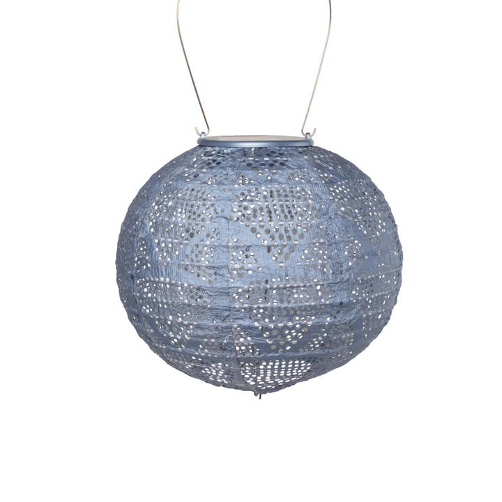 Allsop Home & Garden - Wholesale Lantern - Stella Globe 8" Solar Lantern - Metallic Blue