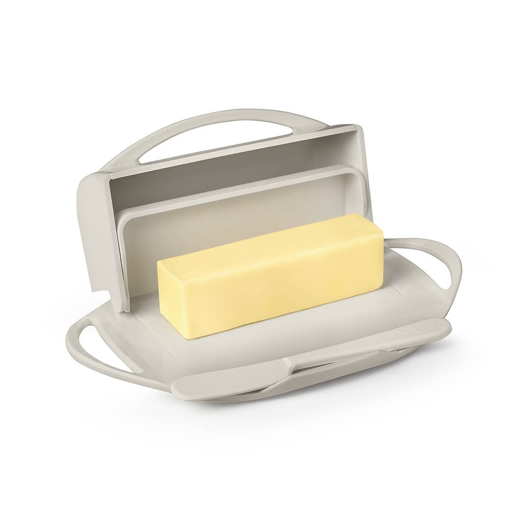 Butterie - Wholesale Butter Dish - Countertop Flip-Top Butter Dish w/ Matching Spreader - Ivory6