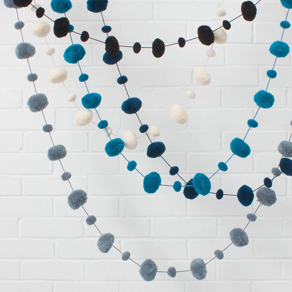 Bohemia Design [now closed] - Wholesale Bunting/Garland - Indigo Bohemian Pom Pom Garlands1
