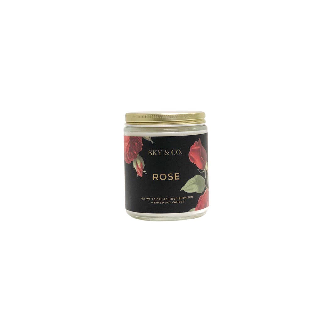 Sky and Company - Wholesale Jar/Filled Candle - Rose - Soy Candle2
