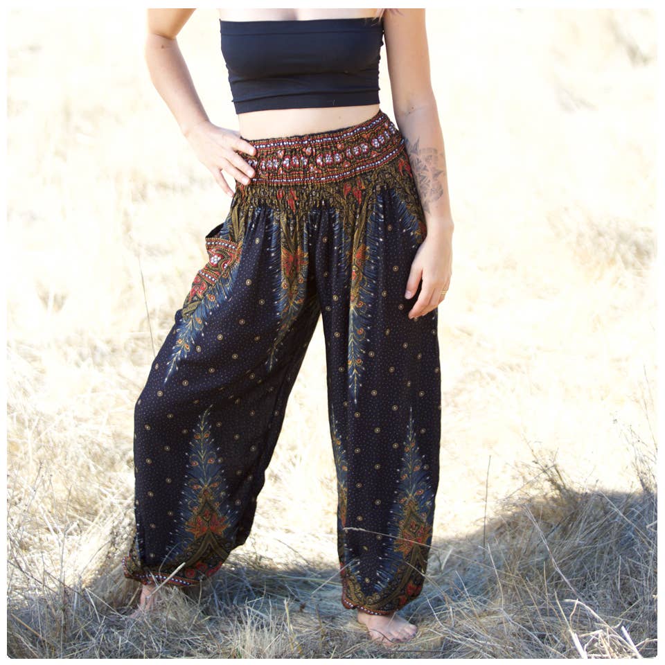 Zig Zag Asian Collection - Wholesale Pants - Women's - Peacock Pants2