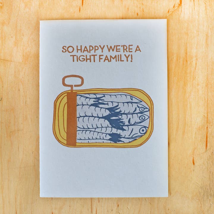TIGHT FAMILY GREETING CARD for wholesale by Alphabet Studios