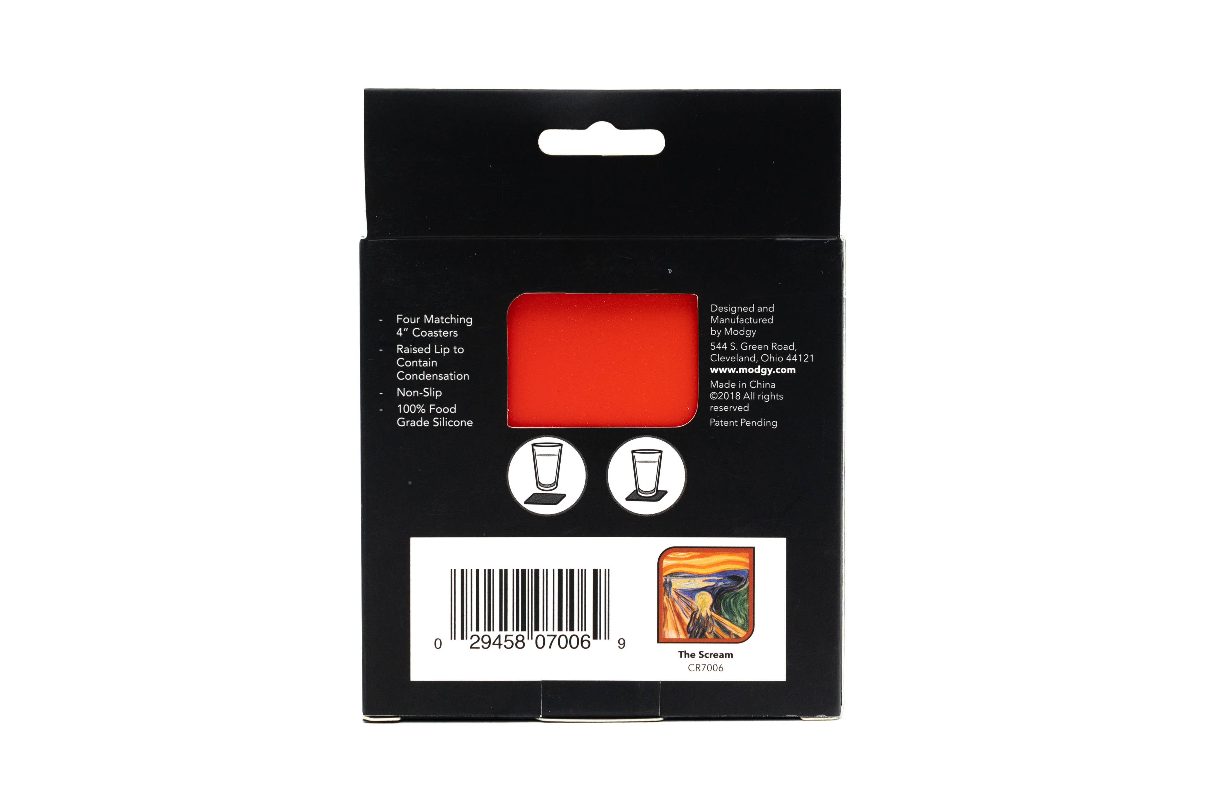 Modgy - Wholesale Coasters - Silicone Coaster Set (4 Per Box) - The Scream4