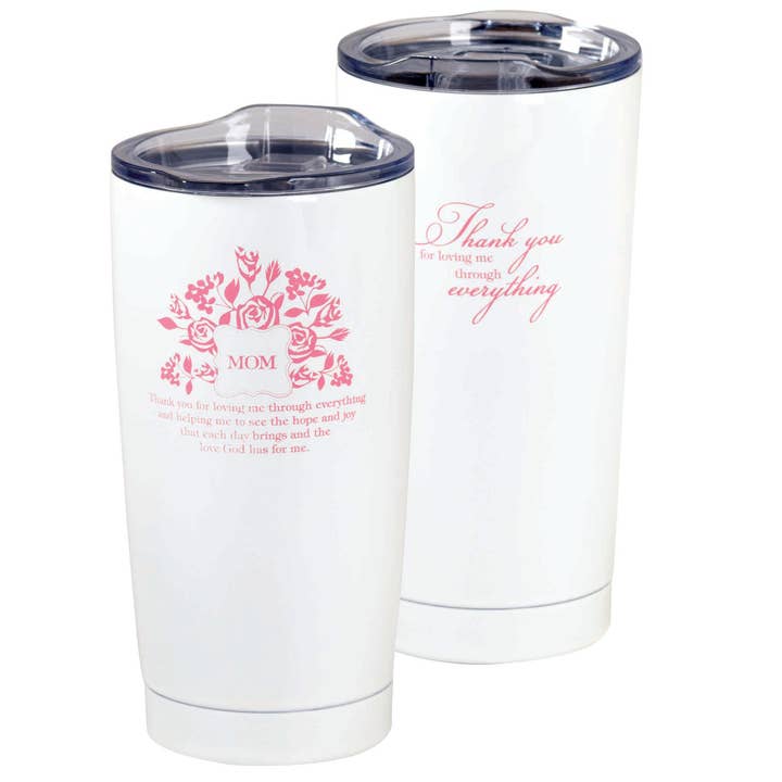 Mom Thank You roestvrijstalen beker wit 20 oz voor wholesale door Dicksons