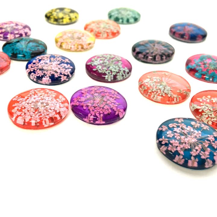 Tanner Glass - Vendita all'ingrosso Calamite - Magneti: Set di 4 Fiori Pressati3