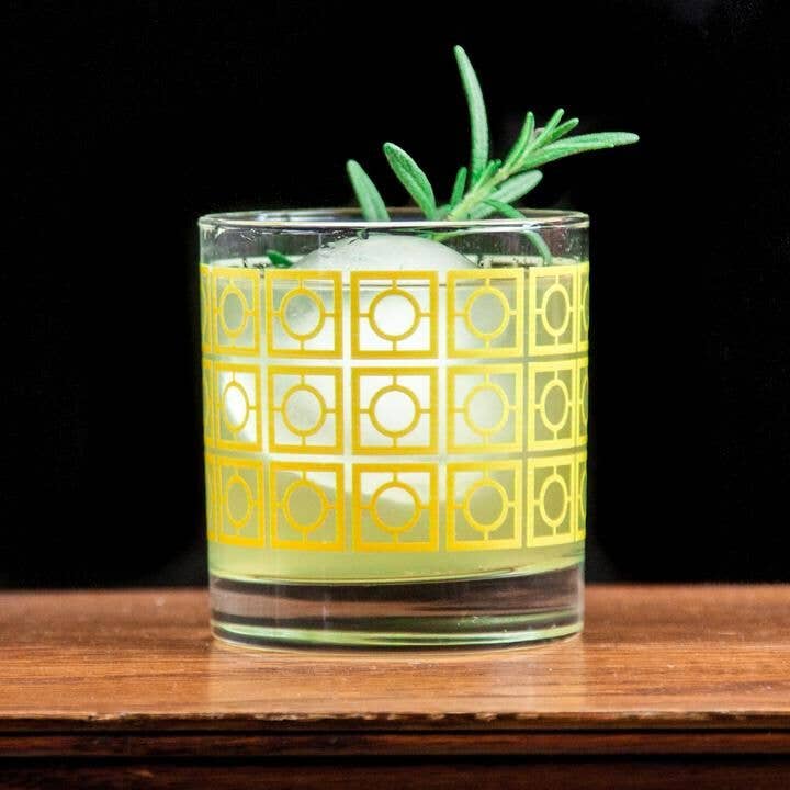 The Modern Home Bar - Wholesale Cocktail/Liquor Glass - Breezeway Yellow Rocks Glass1