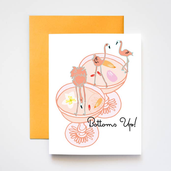 Cartão de felicitações Bottoms Up por atacado de ILOOTPAPERIE