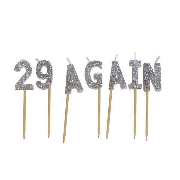 coexs novelty - Wholesale Cake Candle - 29 Again Glitter Candles0