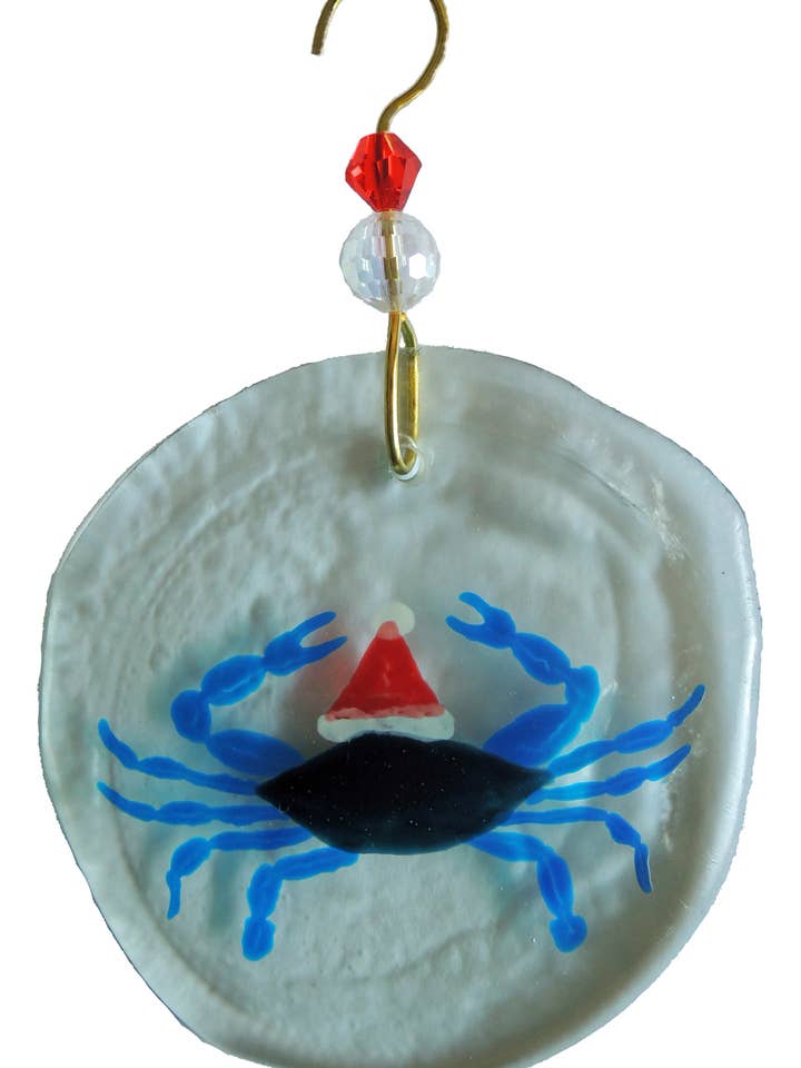 Adorno - Santa Cangrejo Azul para venta al por mayor de Wine Bottle Art