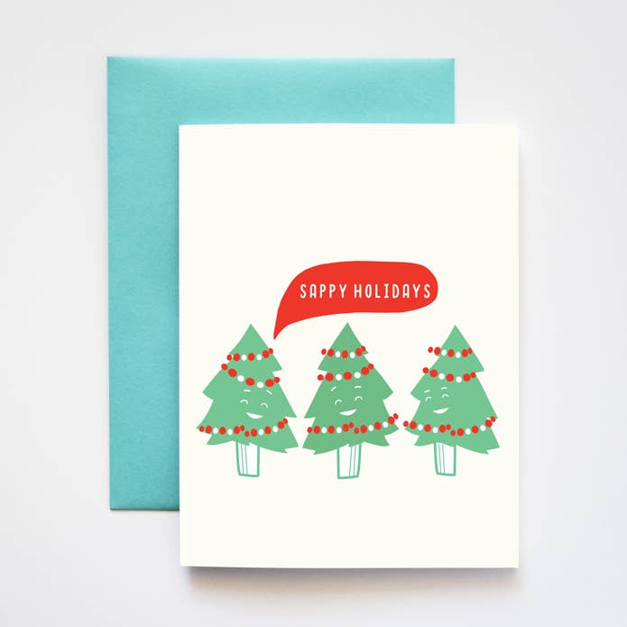 Sappy Holiday Greeting Card for wholesale by ILOOTPAPERIE