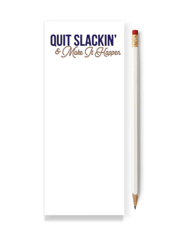 Quittez Slackin' et faites en sorte que le bloc-notes se produise pour la vente par Tiramisu Paperie