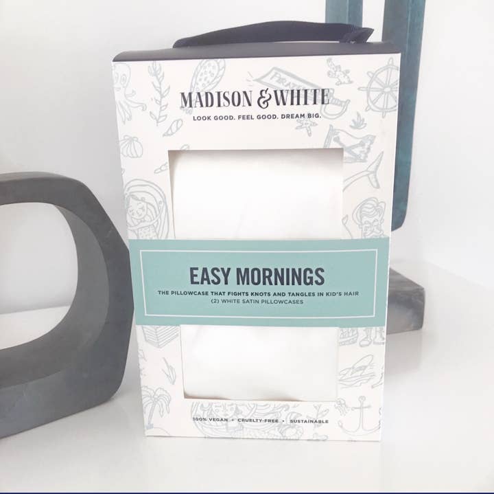 Easy Mornings Pillowcase - White for wholesale by Madison and White